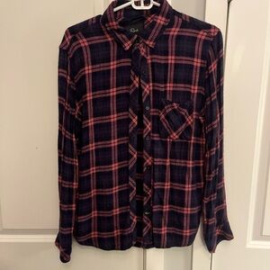 Rails Plaid Shirt - Pink & Navy